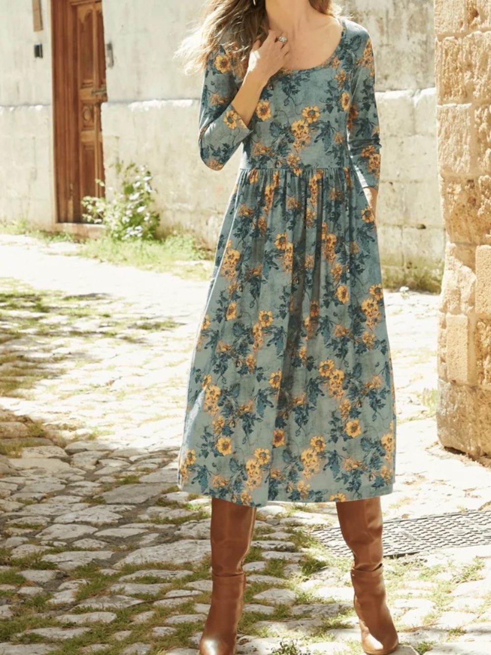 Peruvian Connection Windflower Dress Size L